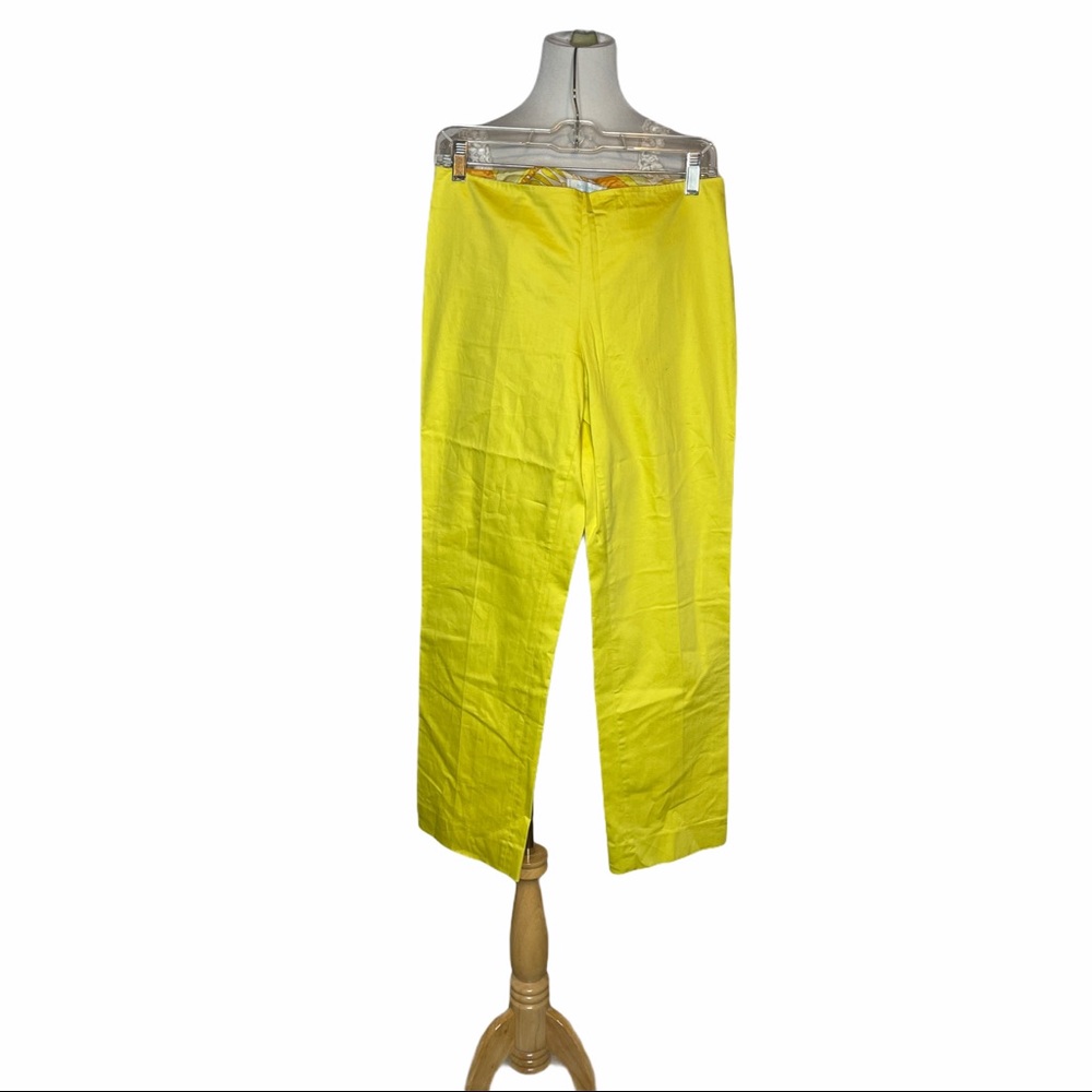 Vintage Emilio Pucci Trim Yellow Pants USA 10 - Picture 14 of 16
